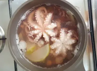 생강-무-물에-알-쭈꾸미-데치기